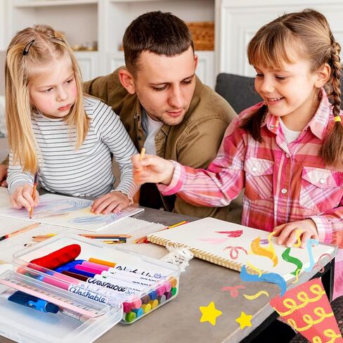 صندوق علبة قلم رصاص من Gamenote مع إغلاق Snap Snap ، مربع منظم التخزين المدرسي كبير السعة للأطفال in Kuwait