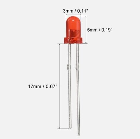 Mustpoint 500pcs 3mm LED Light 5 Color Diy Diy Diodes Diodes مربع مصباح للضوء （أخضر صفراء باللونين الأبيض الأزرق） in Saudi Arabia
