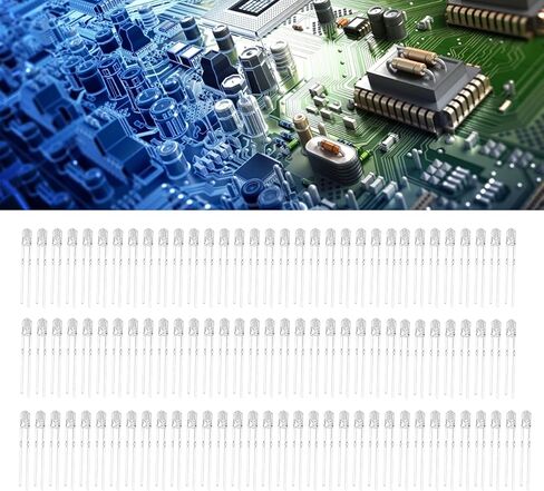LED DIODE KIT 100 PCS 3MM 8 COLORS High Brightness Light Diodes Diodes Diodes for Electronic DIY Projects Mionts Mionts Mionts and Gifts (Hair Hair White) in Kuwait