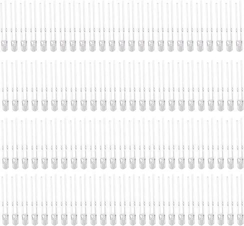 LED DIODE KIT 100 PCS 3MM 8 COLORS High Brightness Light Diodes Diodes Diodes for Electronic DIY Projects Mionts Mionts Mionts and Gifts (Hair Hair White) in Kuwait