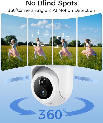 4K Solar Security Cameras Wireless Outdoor ، 2 Cam-Kit ، 5G WiFi Cameras for Home Security ، 64GB Storage Homebase/No اشتراك/AI تتبع/رؤية ليلية ملونة/360 درجة عرض/IP66 ، إعداد سهل in Saudi Arabia