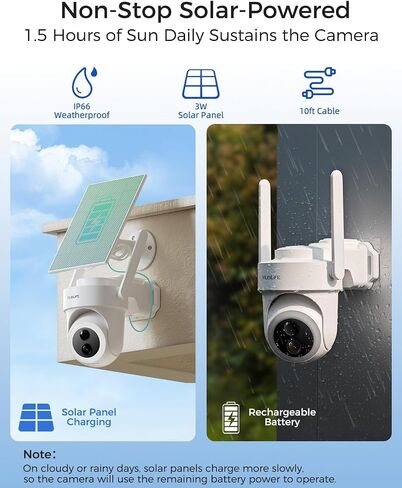 4K Solar Security Cameras Wireless Outdoor ، 2 Cam-Kit ، 5G WiFi Cameras for Home Security ، 64GB Storage Homebase/No اشتراك/AI تتبع/رؤية ليلية ملونة/360 درجة عرض/IP66 ، إعداد سهل in Saudi Arabia