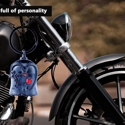 Motorcycle Men Bells - Motorcycle Angel Bell for Men Women,Bell Biker Accessory,Guard Riding Safety (Black) (Black) in Kuwait