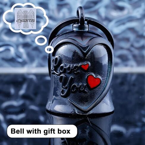 Motorcycle Men Bells - Motorcycle Angel Bell for Men Women,Bell Biker Accessory,Guard Riding Safety (Black) (Black) in Kuwait