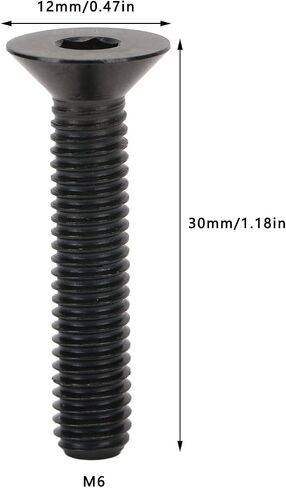 Bike Stem Bolt Screw, M6x30mm Titanium Alloy Headset Stem Top Cap Fixing Bolt Bike Headset Bolt Replacement Parts for Bike Repair (Black) in Saudi Arabia