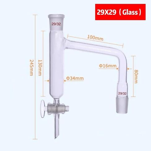 Distillation Receiver Adapter with Glass/PTFE Piston Valve & Water Separator for Oil-Water Separation(24X24 (Glass)) in Saudi Arabia