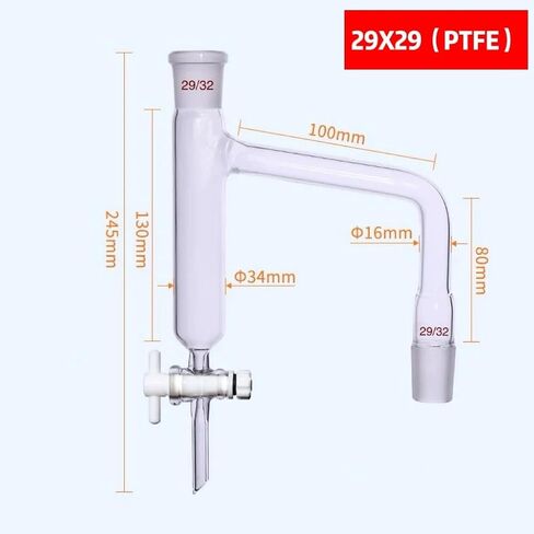 Distillation Receiver Adapter with Glass/PTFE Piston Valve & Water Separator for Oil-Water Separation(24X24 (Glass)) in Saudi Arabia