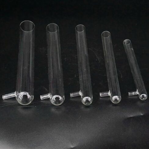 Glass Test Filter Tube Set - 15x100mm, 15x150mm, 18x180mm, 20x200mm, 25x200mm, 30x200mm, 30x300mm, 40x200mm, 40x300mm - Vacuum Bottom Side Arm for Lab Use(20x200mm) in Saudi Arabia