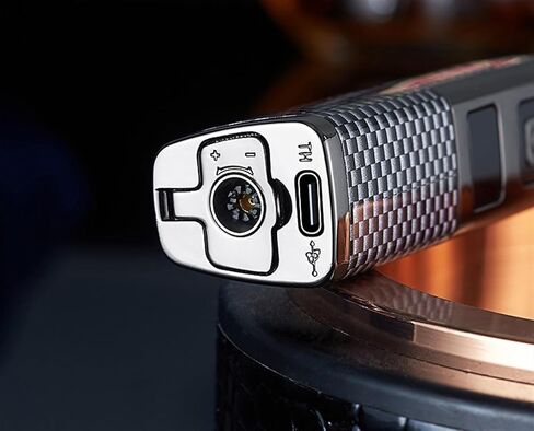 Made Metal, Adjustable Flame, Portable Multi-Function Lighter, refillable with Butane, Outdoor Windproof, Suitable for Gift Candles, Camping, etc. (Fuel not Included)(Orange) in Saudi Arabia