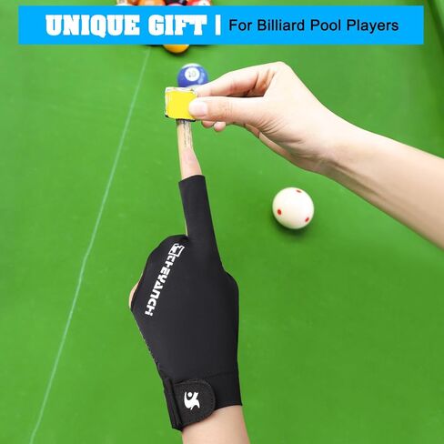 Billiard Pool Glove Left Hand 3 Finger Breathable Pool Gloves Snooker Cue Sport Glove Adjustable Popular Sizes for Men & Women Durable Double Stitching Elasticity Billiard Training Accessories in Saudi Arabia
