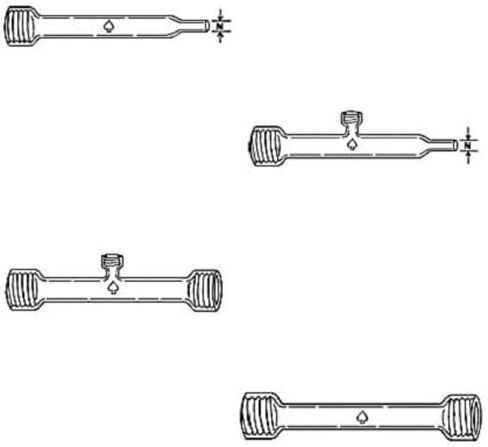 7488-14-48-6 مشعب أخذ عينات الهواء ، 25 ACE-THRED إلى 1 "نهاية الأنبوب ، Six #7 منافذ ACE-THERD ، 48" الطول in Saudi Arabia