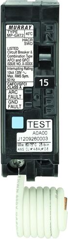 Siemens MP115DF 15-AMP AFCI/GFCI قاطع دائرة الدالة المزدوجة ، سد على نمط مركز التحميل in Saudi Arabia