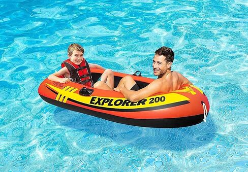 Inflatable Boat Set - Inflatable Fishing Boat, 2-Person Inflatable with Paddle, Pump for Water Drifting On Lakes in Saudi Arabia