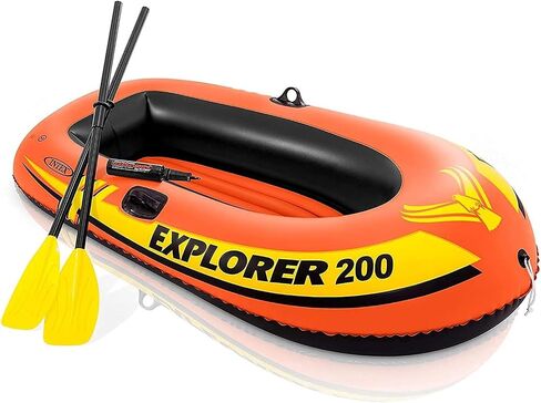 Inflatable Boat Set - Inflatable Fishing Boat, 2-Person Inflatable with Paddle, Pump for Water Drifting On Lakes in Saudi Arabia
