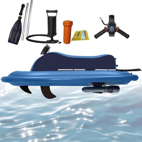 Sea Diving Scooter Craft, Inflatable Electric Motorboat, w/Detachable Thruster 10A 16A Power, for Sea Diving Swimming (Motorboat+500w10a) in Saudi Arabia