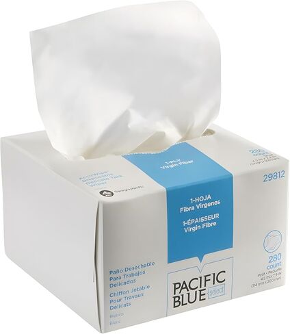 Georgia Pacific 29812 AccuWipe Premium Virgin Fiber Wipes, 4.50" x 8.25", 280/box in Saudi Arabia