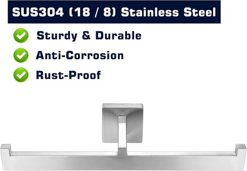 Double Toilet Paper Holder Brushed Nickel, SUS304 Stainless Steel 2 in 1 Square Dual Rolls Tissue Holder Wall Mounted for Bathroom Commercial in Saudi Arabia