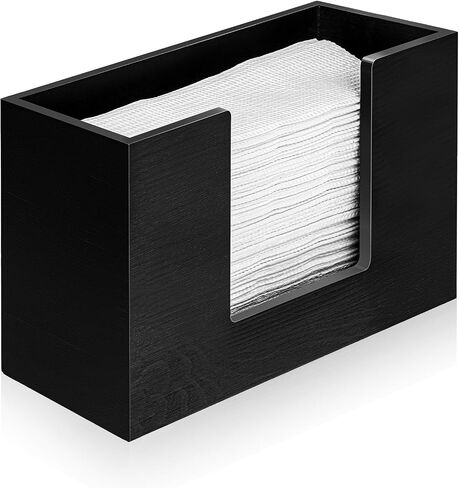 Paper Towel Dispenser Countertop, Black Paper Towel Holder Bathroom Toilet, Wooden Countertop Multifold Paper Towel Dispenser for C-Fold, Z-Fold, Trifold Paper Hand Towel Dispenser in Saudi Arabia