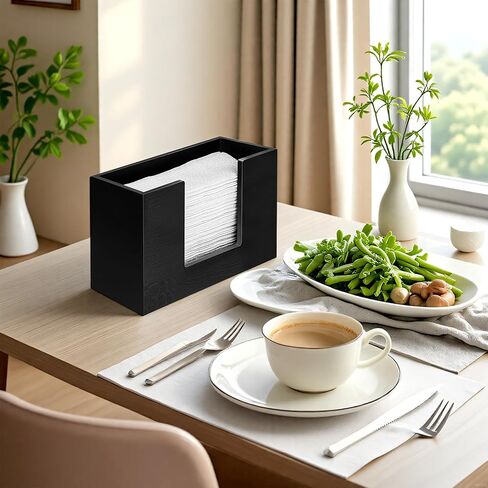 Paper Towel Dispenser Countertop, Black Paper Towel Holder Bathroom Toilet, Wooden Countertop Multifold Paper Towel Dispenser for C-Fold, Z-Fold, Trifold Paper Hand Towel Dispenser in Saudi Arabia