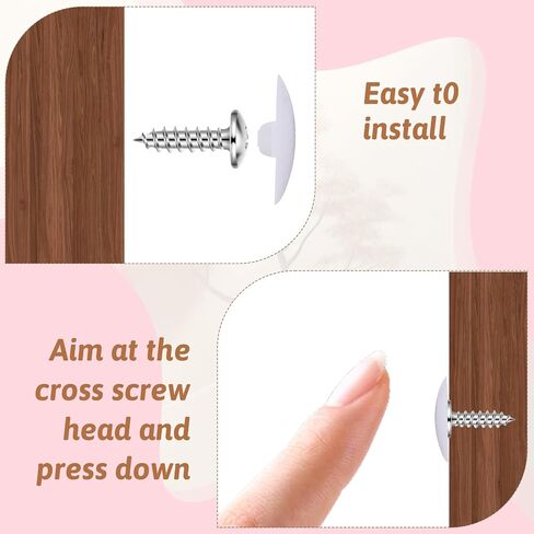 100 PCS CAPS ، حماية المسمار CAP CAP البلاستيك غطاء ثقب المسمار ذاتي التغلب على غطاء المسمار المسمار تركيبات الأثاث للخزانة ، خزانة الكتب ، مجموعة خزانة الأحذية المسمار in Saudi Arabia