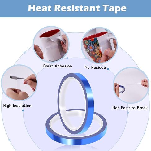 Htvront Heat Tape Dispenser - تسامي حامل النقل الحراري يناسب النوى 1 "و 3" ، مجموعات موزع المكتب الأزرق للمكتب والمدرسة in Saudi Arabia