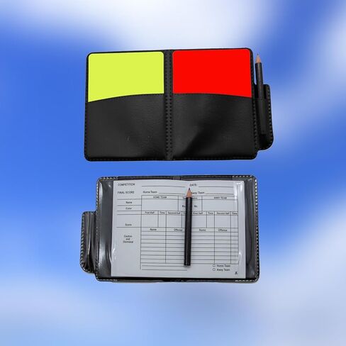 بطاقات كرة القدم الحكام لكرة القدم-حكام كرة القدم-صفراء صفراء-صافرة من الفولاذ المقاوم للصدأ مجموعة مرجع مدرب معدات إثبات المياه (Color001) in Kuwait