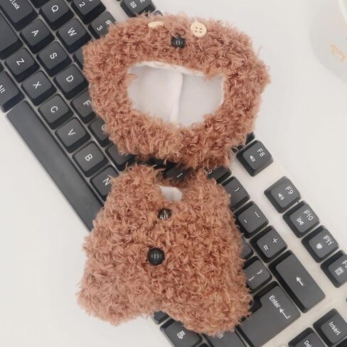 Doll Clothes, Outfits for Clothes Set, Accessories, Faking Animal Style Jumpsuit, Cute Fashion Dress Up Clothing for 17cm Doll (No Doll) (Bear) in Kuwait