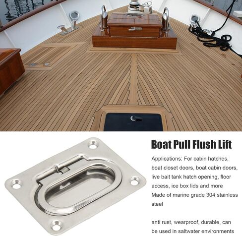 Lifting Ring,Flush Door Lifter, and Noiseproof Door Handle for Boat for RV and Yacht in Kuwait