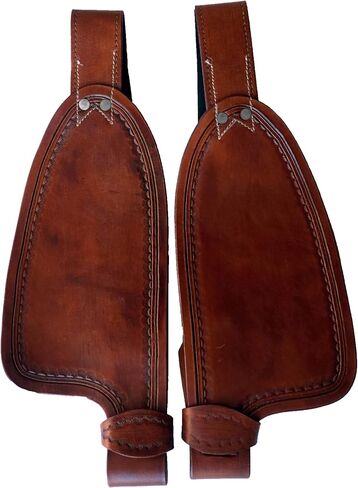 Small Adult Smooth Leather with Scallop Trim Replacement Fenders Pair in Saudi Arabia