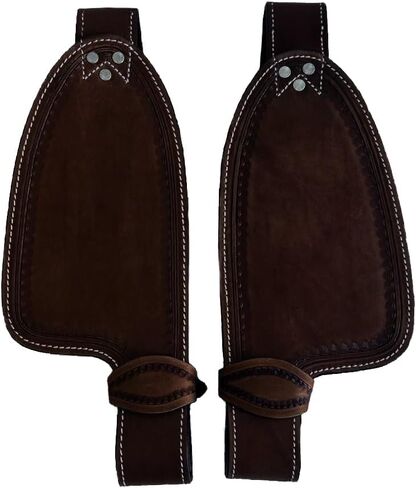 Small Adult Smooth Leather with Scallop Trim Replacement Fenders Pair in Saudi Arabia