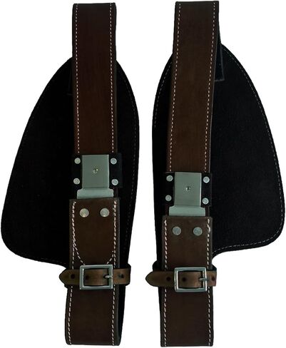 Small Adult Smooth Leather with Scallop Trim Replacement Fenders Pair in Saudi Arabia