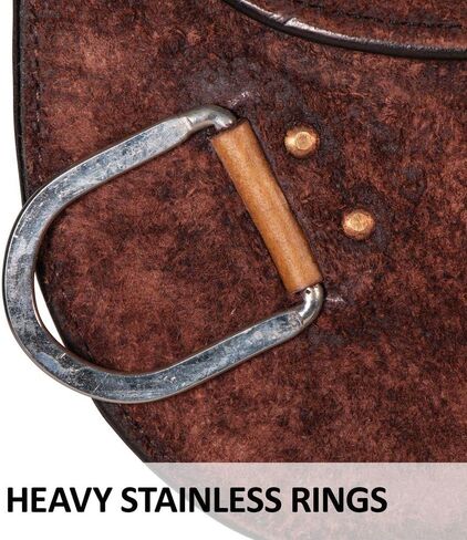 Chocolate Roughout Classic Work Saddle | Premium Roughout Leather | Balanced & Comfortable | Close Contact Cutout | Easy Change Fenders in Saudi Arabia