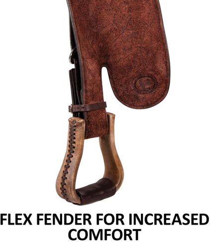 Chocolate Roughout Classic Work Saddle | Premium Roughout Leather | Balanced & Comfortable | Close Contact Cutout | Easy Change Fenders in Saudi Arabia