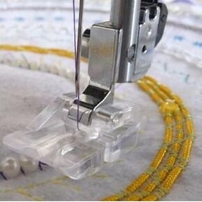 HONEYSEW Presser Foot for Will Fit Singer, Brother, Janome, Toyota, Etc Domestic Sewing Machines (Round Bead Foot)