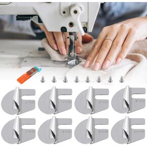 8 Pcs Sewing Rolled Hemmer Foot, 3mm-10mm Wide Rolled Hem Presser Foot, 8 Sizes Universal Presser Foot for Sewing Machine, Home Industrial Curved Scroll Hemmer Foot