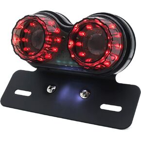 Bobber Cafe Racer ATV Chopper LED Tail Light Integrated Running Turn Signal Lamp License Plate Bracket Tail Lamp
