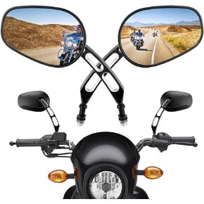 Motorcycle Rear View Mirrors,Black Motorcycle Rearview Side Mirror,for Harley Sportster Road King Street Electra Glide Road Glide Dyna Softai 1982-2022