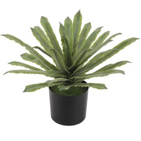 Briful Agave Plant Artificial 17 Inch Fake Potted Plant Large Succulent Fake Plants for Home Office Desk Bathroom Shelf Kitchen Decor (Green)