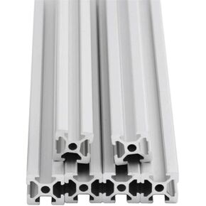 6 قطعة 1000 مم فتحة T 2020 الألومنيوم النتوء الأوروبي القياسي بأكسيد السكك الحديدية الخطية الألومنيوم الشخصي النتوء لأجزاء الطابعة ثلاثية الأبعاد و CNC DIY فضي (39.4 بوصة) in Kuwait