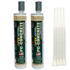 PC Products 72561 PC-Concrete Two-Part Epoxy Adhesive Paste for Anchoring and Crack Repair, 8.6 oz Cartridge, Gray