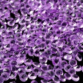 Wedding Table Scatter 2000PCS 4.5mm Purple Diamond Rhinestones, DIY Clear Acrylic Stones Crystal Acrylic Crystals Diamonds, Acrylic Gems Confetti Scatter