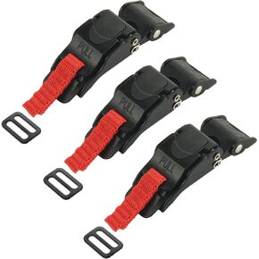 Cosmos Pack of 3 Bike Helmet Speed Clip Bicycle Helmet Quick Release Buckle Pull Buckle for Universal Helmet, Fit ONLY for 0.75 Inch / 2 cm Width Chin Strap , Buckles ONLY