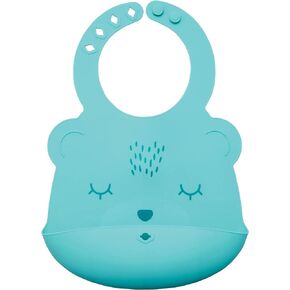 Tiny Twinkle Roll-Up Silicone Bib - Soft, Durable, Easy Clean Waterproof Silicone Bibs With Food Catcher