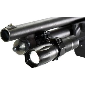 1000 Lumen led Flashlight for mossberg 590 12ga Home Defense Tactical Hunting Optics Aluminum Black Picatinny Weaver Mounted Adapter Single Rail Mount.