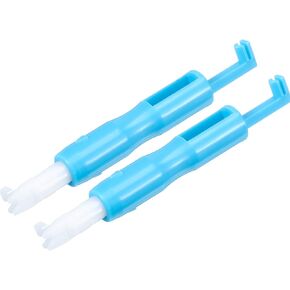 2 Packs Sewing Machine Needle Threader Automatic Quick Sewing Threader Needle Tool for Auto Changer, Holds Firmly, Blue(Blue)