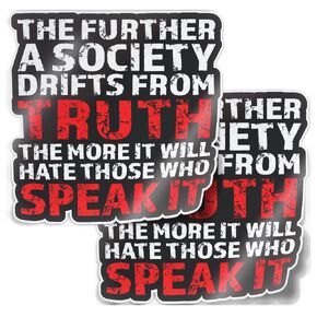George Orwell Quote Free Speech Truth Political Sticker Vinyl Bumper Sticker Decal Selwyn Duke | 3", 2 pieces, by Flippin Stickers