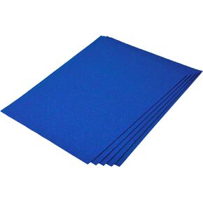 MECCANIXITY Glitter EVA Foam Sheets Blue Self Adhesive Back 15.7 x 11.8 Inch 1.6mm Thickness for Crafts DIY 5 Pcs