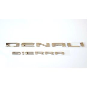 2pack Set 2019-2025 Sierra Denali Emblem Rear Liftgate Letter Nameplate Badge 3D Compatible with Sierra 1500 2500HD 3500HD Denali HD 23400374 (All Black)