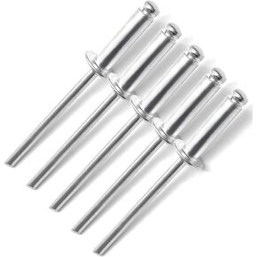 60pcs 1/4" x 1/2" Aluminum Blind Rivets, 6.4 x 12mm Pop Rivets, Pack of 60 (Silver)