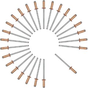 25 قطعة من مسامير نحاسية حمراء 3 × 7 مم من ISPINNER، قطر 3 مم × 7 مم مسامير رأس قبة (3 × 7 مم) in Kuwait